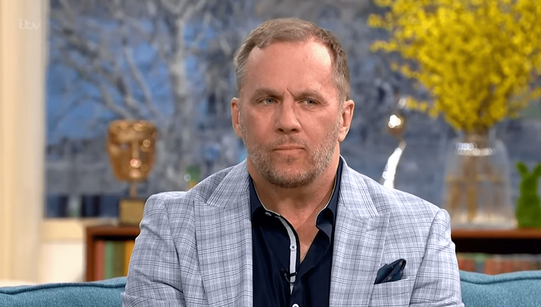 Dean Andrews looks stoney faced on This Morning