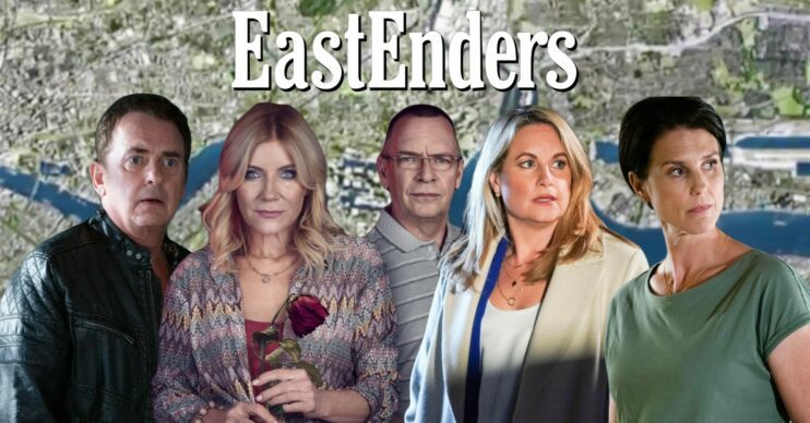 Composite of Alife, Cindy, Ian, Sam and Eve on EastEnders (Credit: BBC/Composite: ED!)