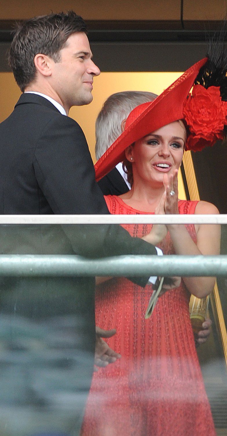 Gethin Jones and Katherine Jenkins at Ascot