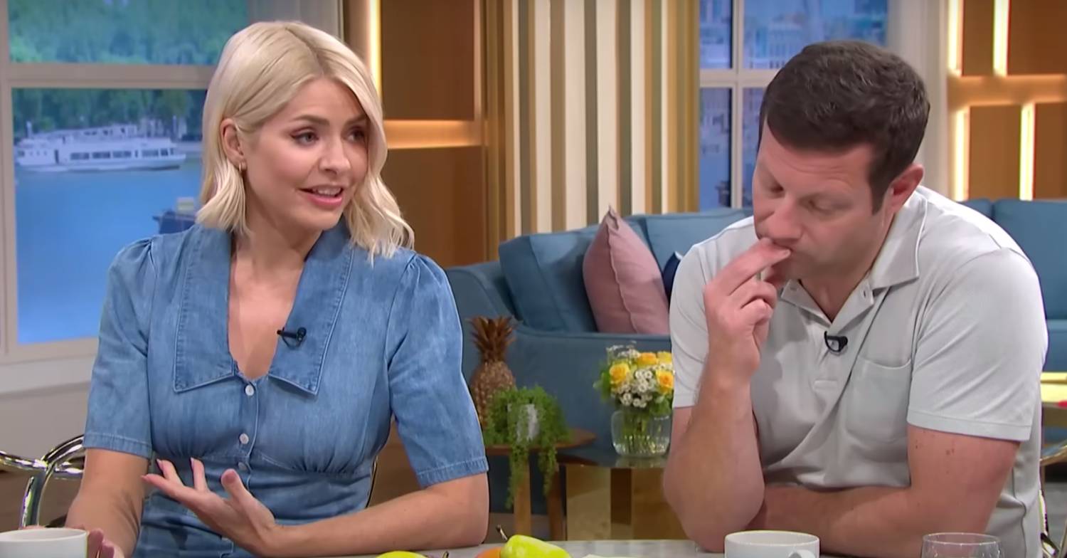 Holly Willoughby makes her point on This Morning as Dermot O'Leary thinks