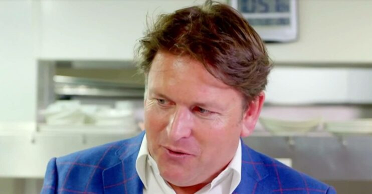 James Martin speaks to someone