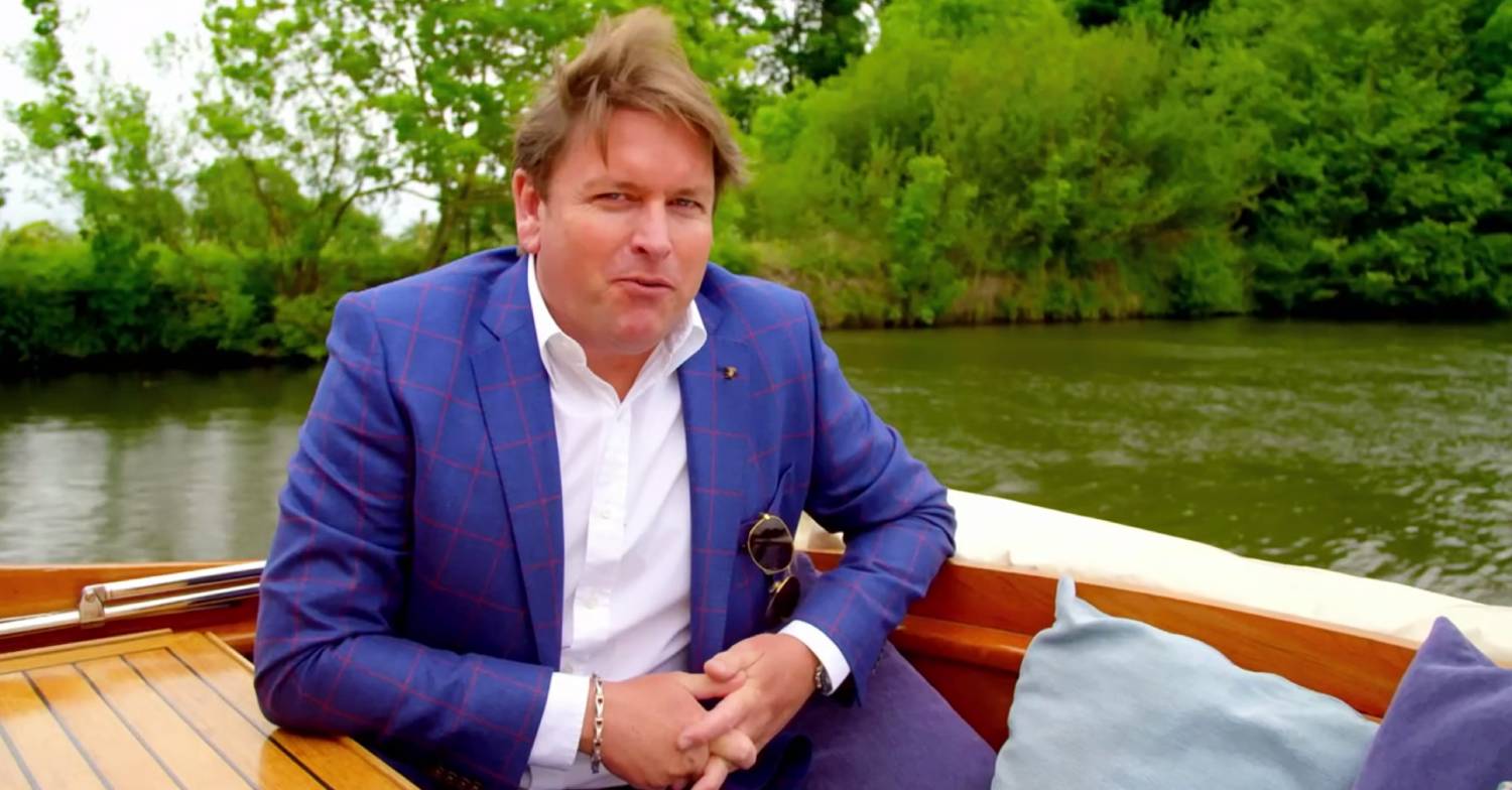 James Martin takes a ride on a boat
