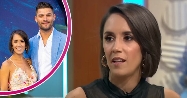 Janette Manrara and Aljaz Skorjanec at event, Janette on Lorraine