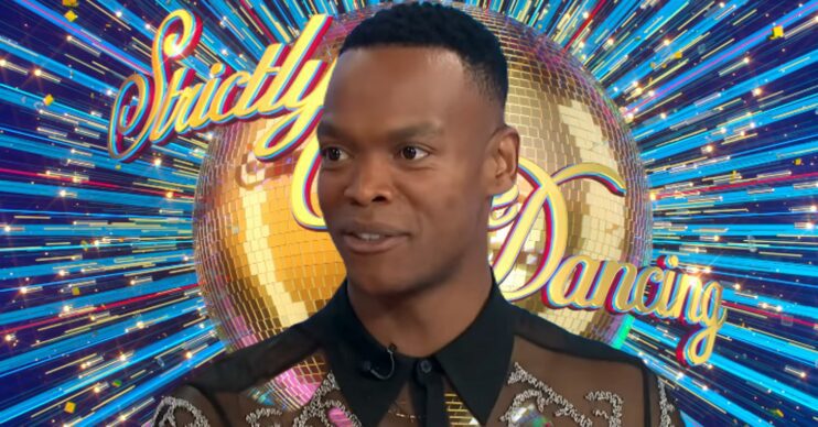 Johannes Radebe against the Strictly backdrop