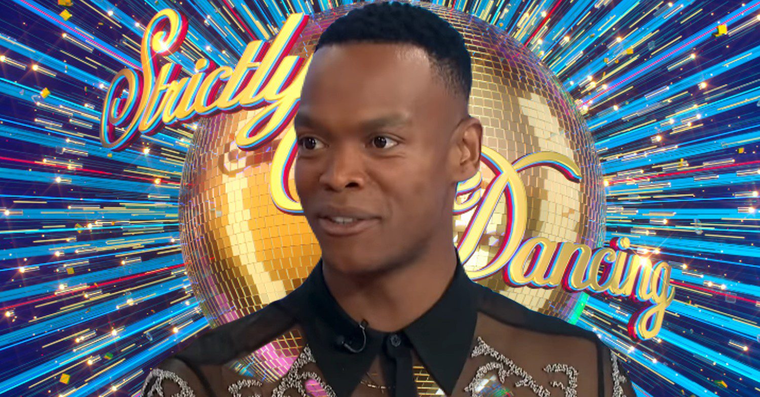 Johannes Radebe against the Strictly backdrop
