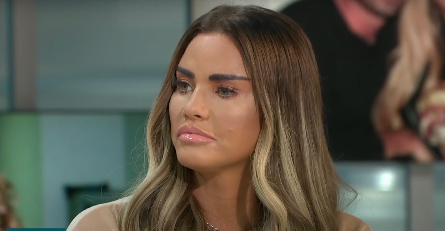 Katie Price sat on Good Morning Britain