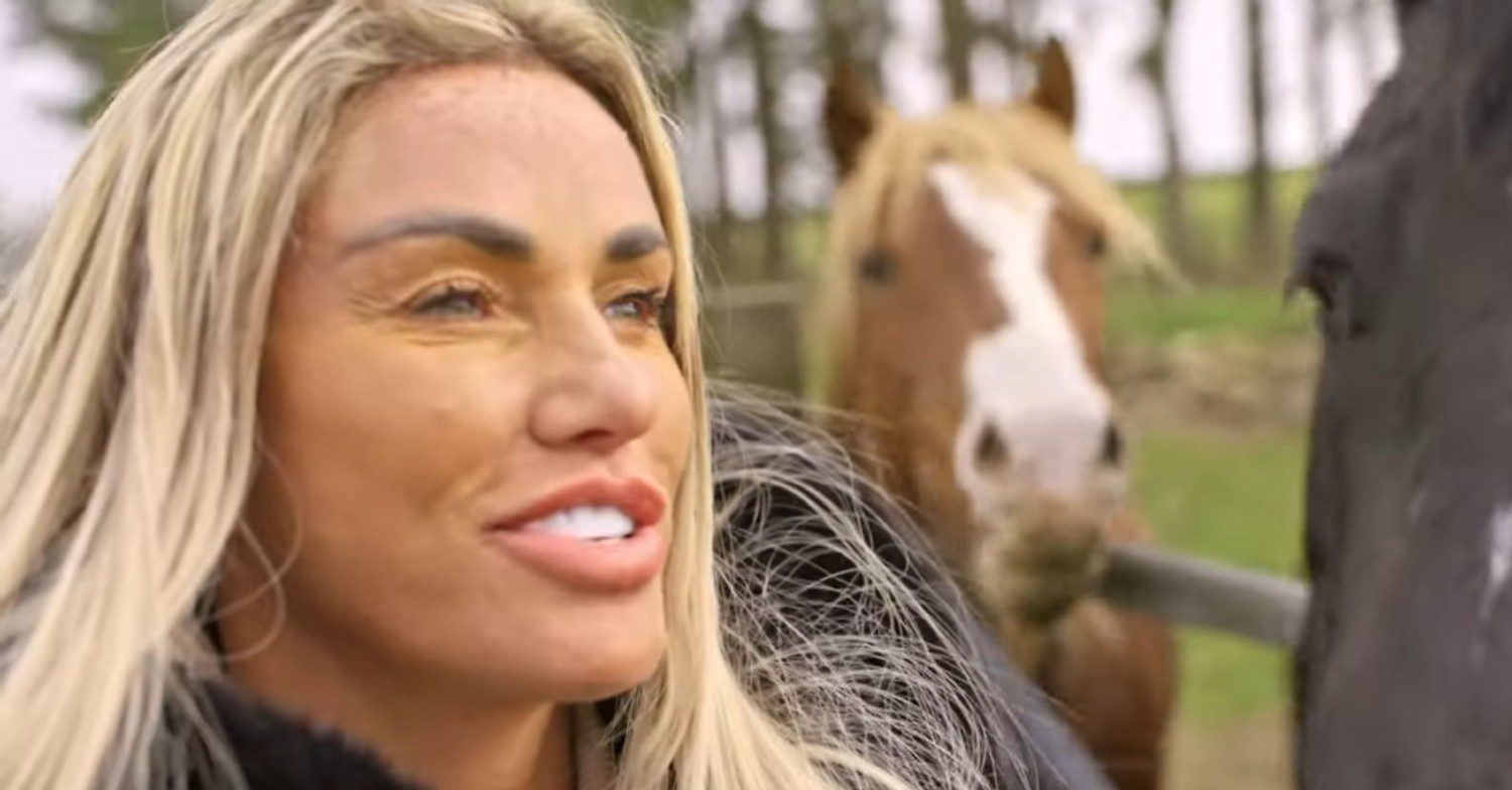 Katie Price with her horses