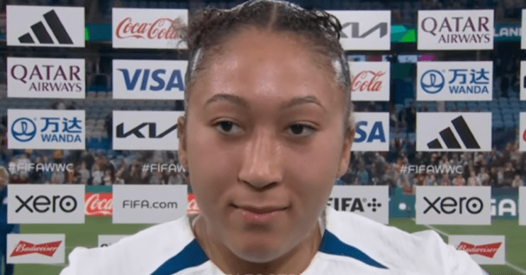 Lauren James in a post match interview