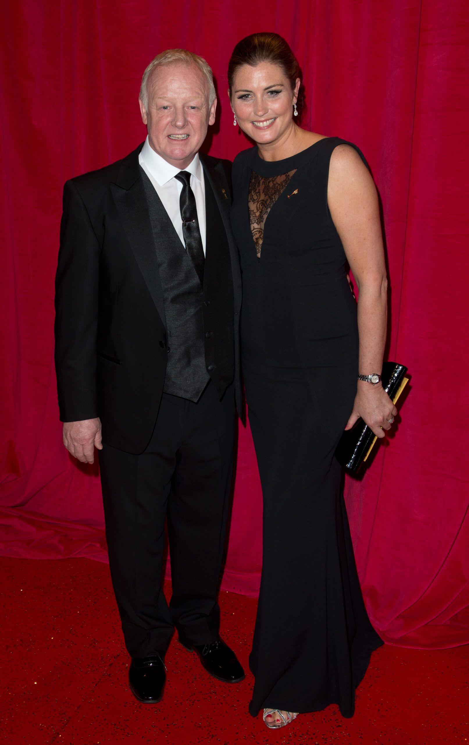 Les Dennis poses for a photo with wife Claire