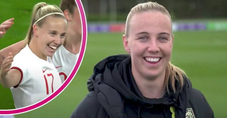 Lionesses star Beth Mead grins