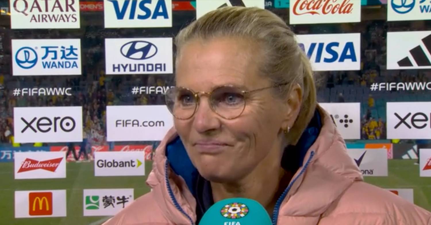 Sarina Wiegman takes questions