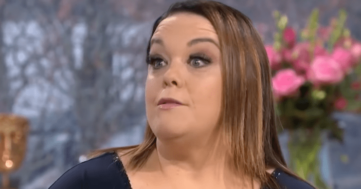 Lisa Riley being interviewed on This Morning