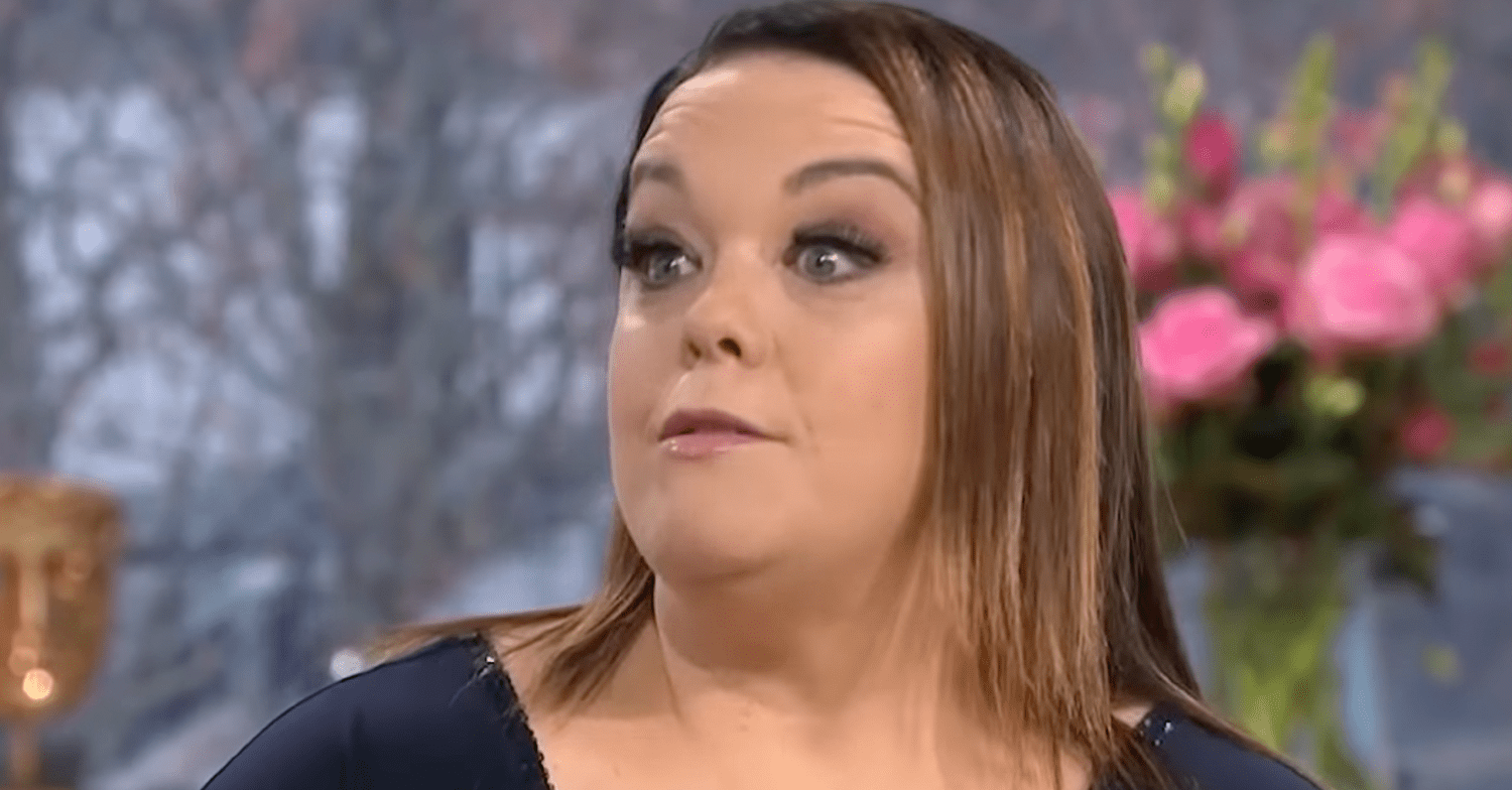 Lisa Riley being interviewed on This Morning