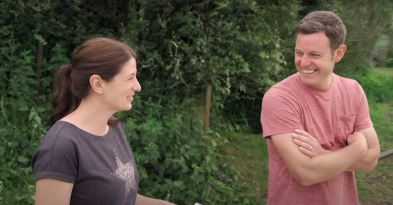 Matt Baker smiles at his wife Nicola