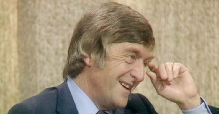 Michael Parkinson puts a finger to his brow