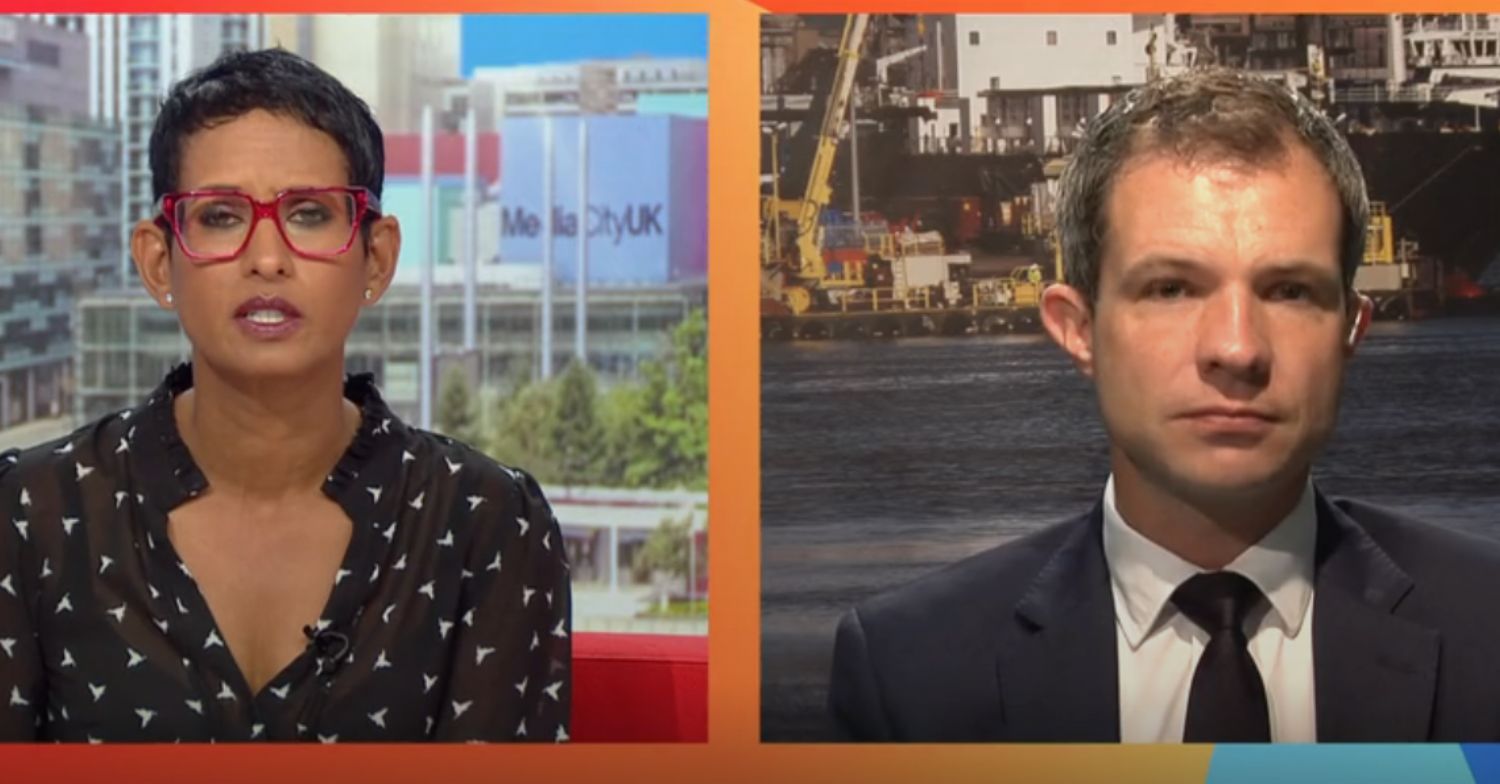 Naga Munchetty interviewing Andrew Bowie