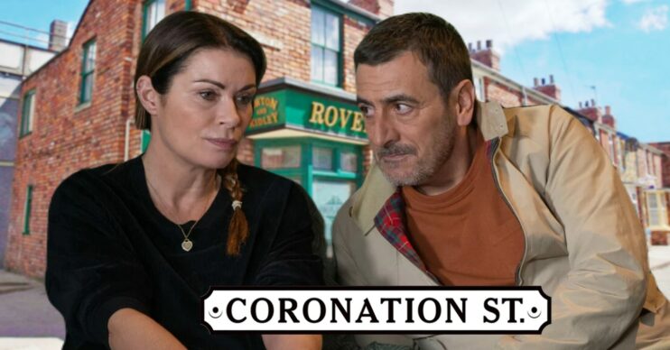 Peter and Carla look lovingly at each other on Coronation Street (Credit: ITV/Composite: ED!)