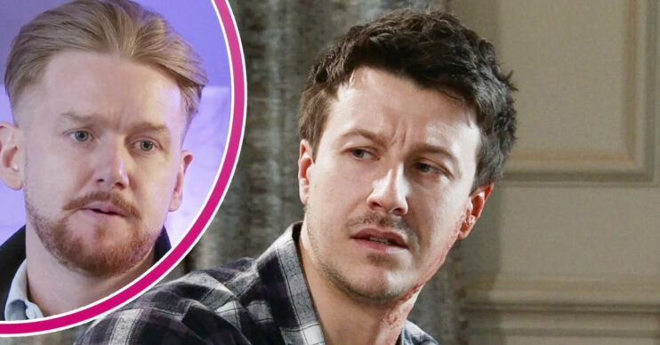 Ryan looks shady on Coronation Street; inset, Gary looking moody (Credit: ITV/Composite: ED!)
