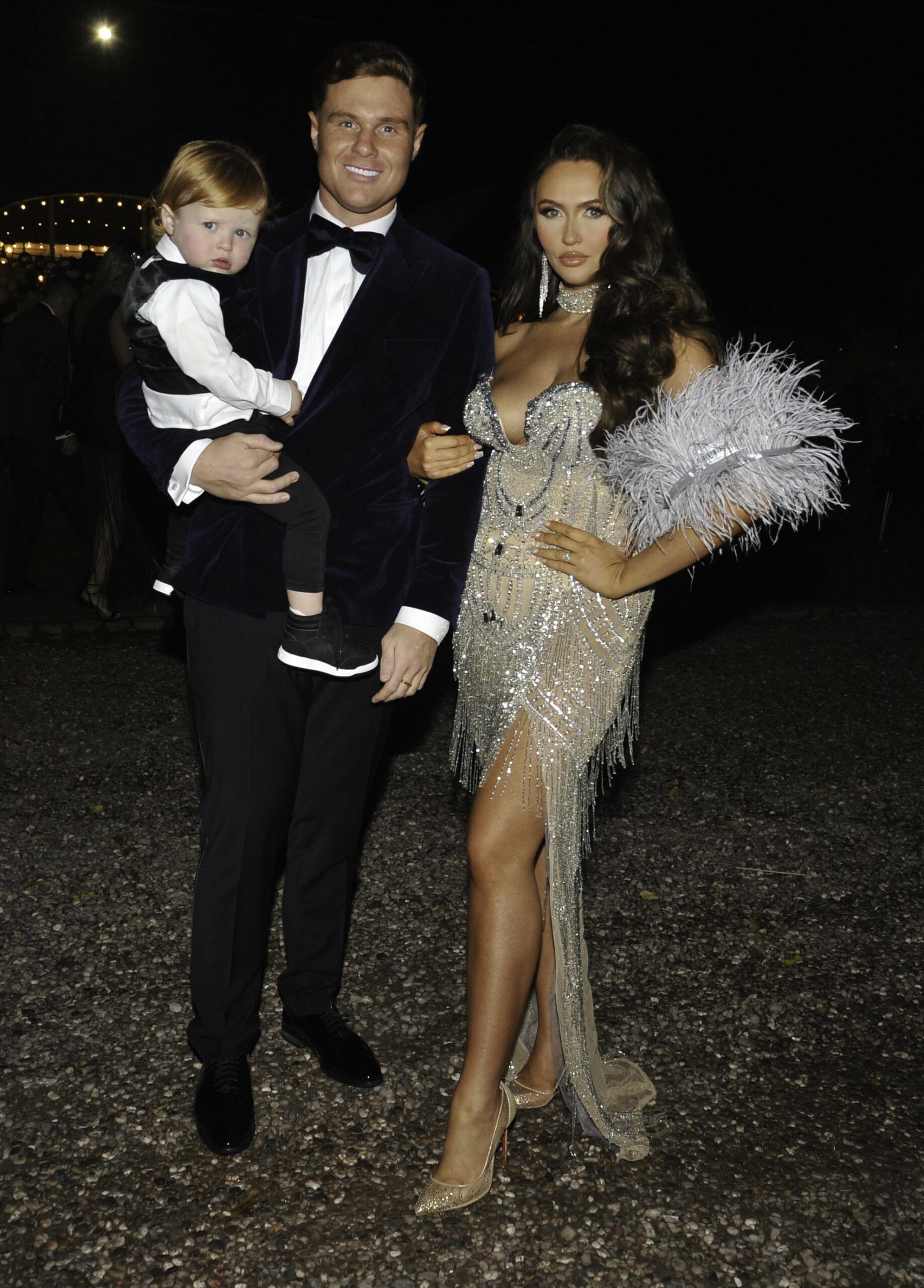 Charlotte Dawson and Matt Sarsfield holding son Noah