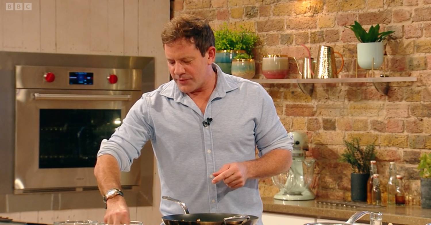 Matt Tebbutt cooking on Saturday Kitchen today