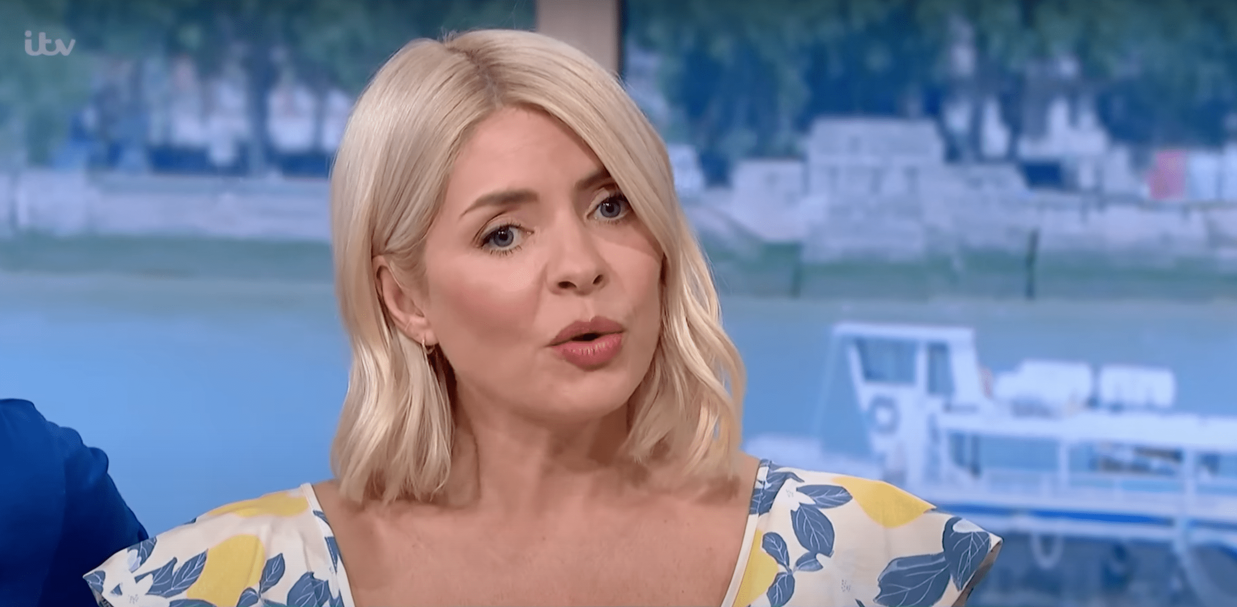 Holly Willoughby asking a question on This Morning