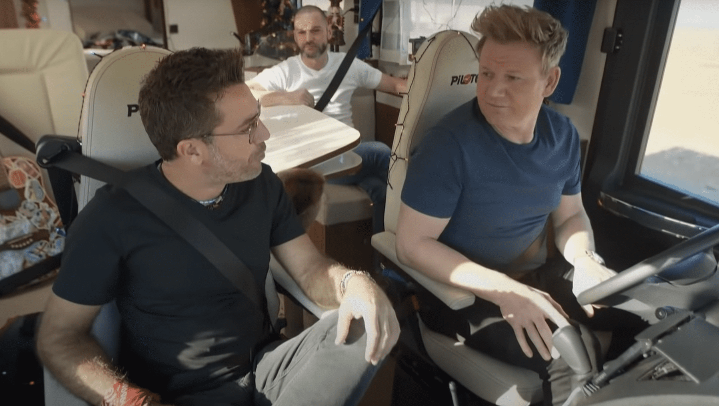 Gordon Ramsay, Gino D'Acampo and Fred Sirieix on their Road Trip show
