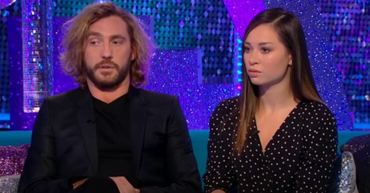 Seann Walsh and Katya Jones talking in an interview