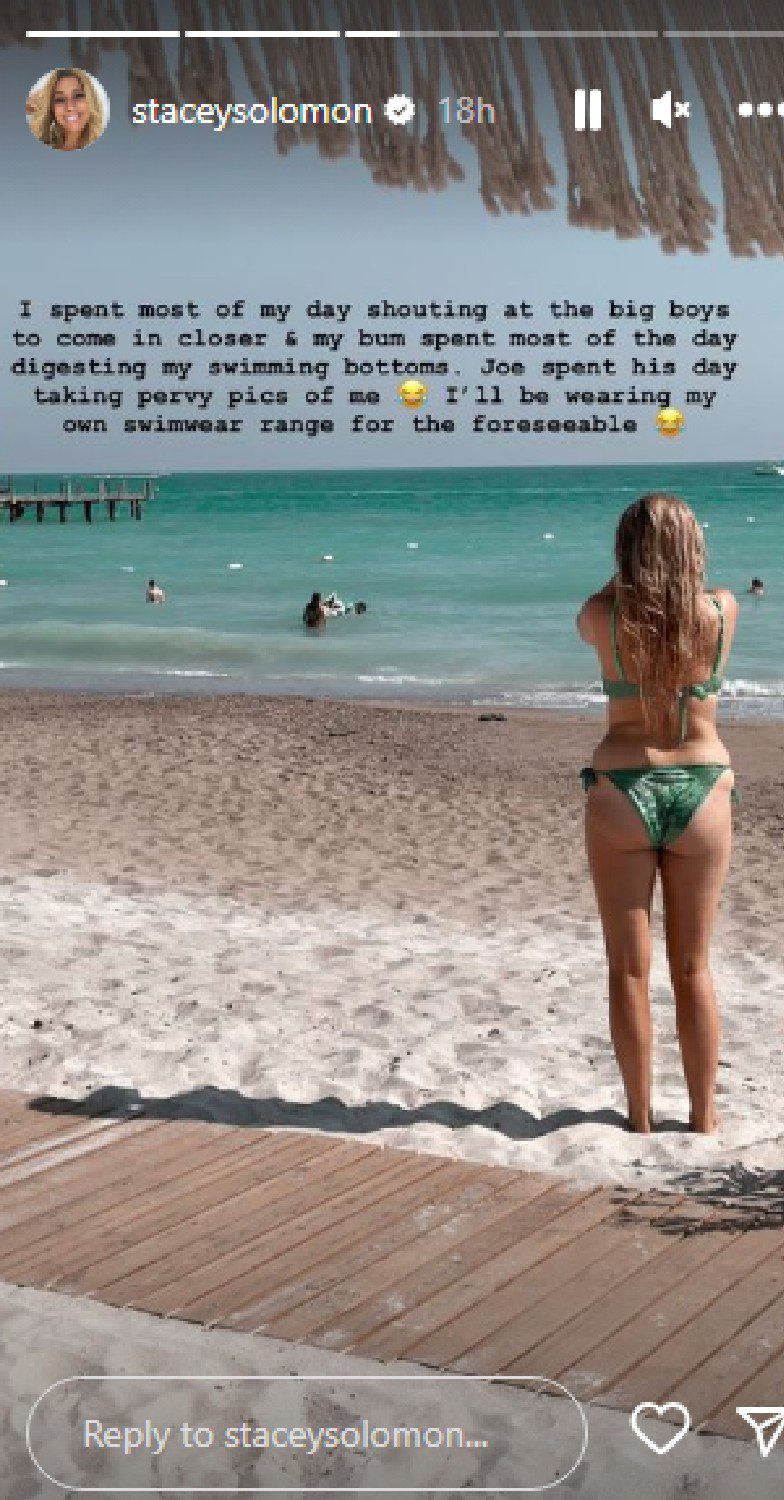 Stacey Solomon poses in bikini in Instagram photo