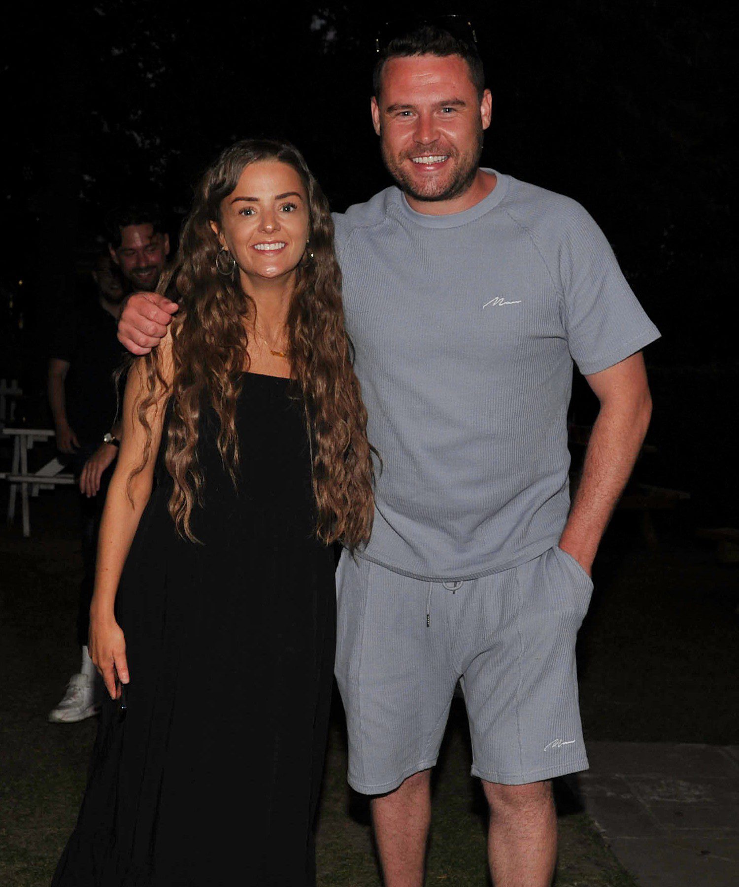 Danny Miller and wife Steph smiling
