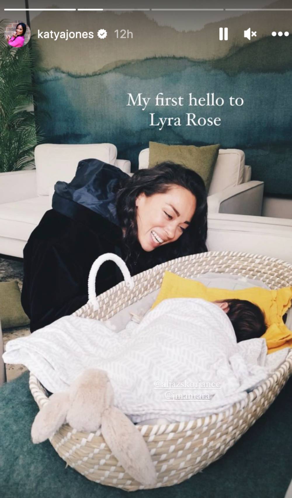 Katya Jones coos over Janette Manara's baby
