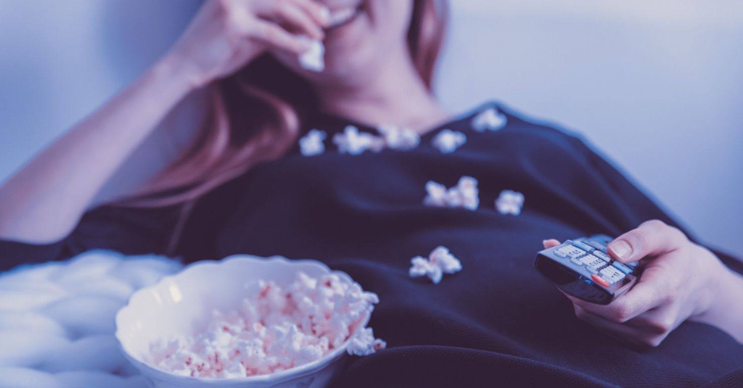 Woman watching tv