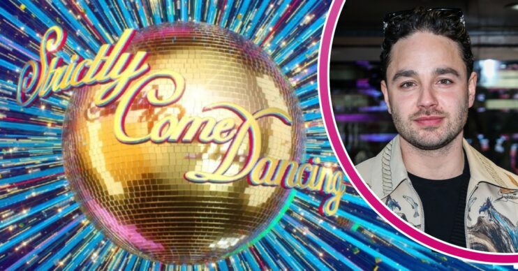 Strictly Come Dancing logo and Adam Thomas