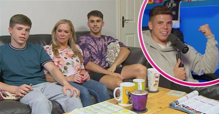 Gogglebox cast with George smiling