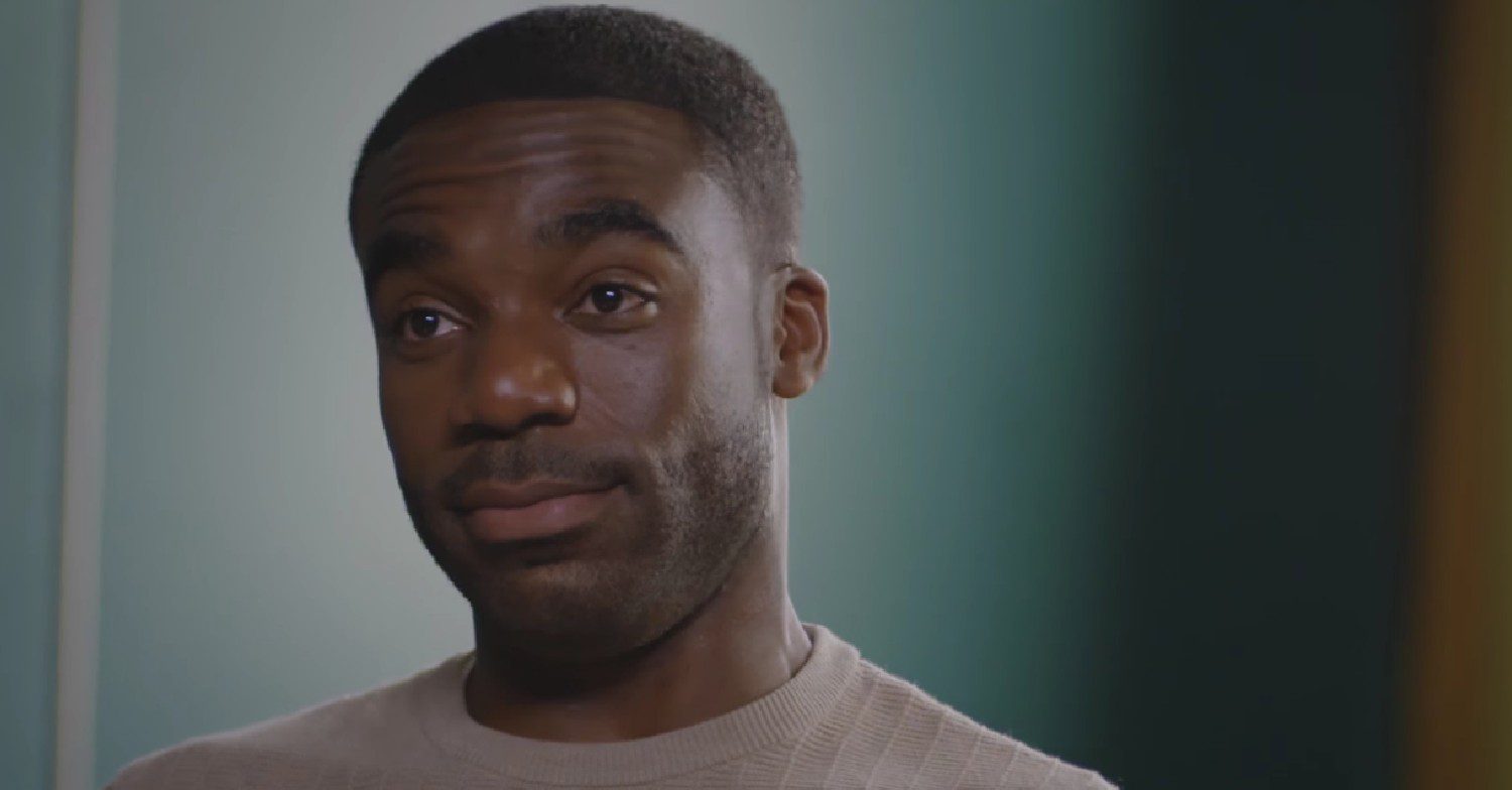 Ore Oduba looking serious