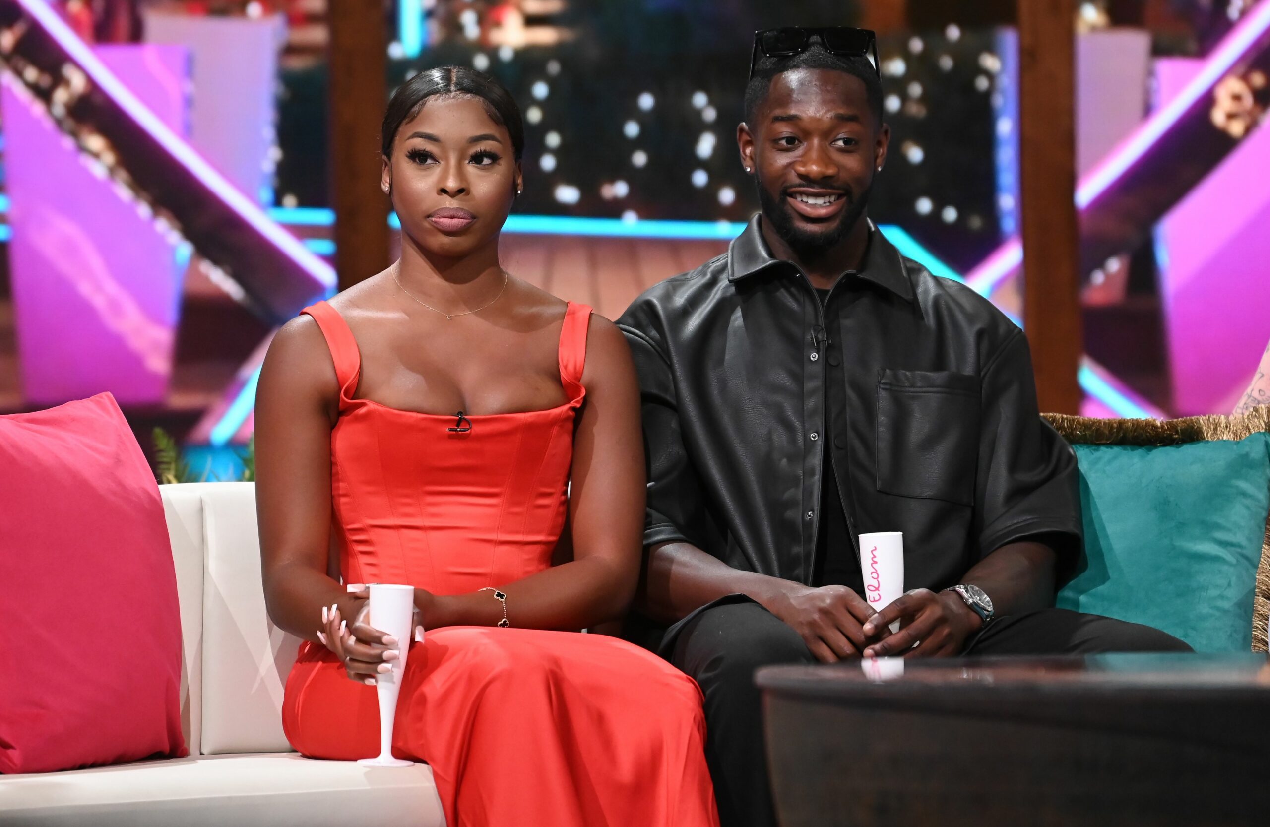 Catherine and Elom on Love Island Aftersun