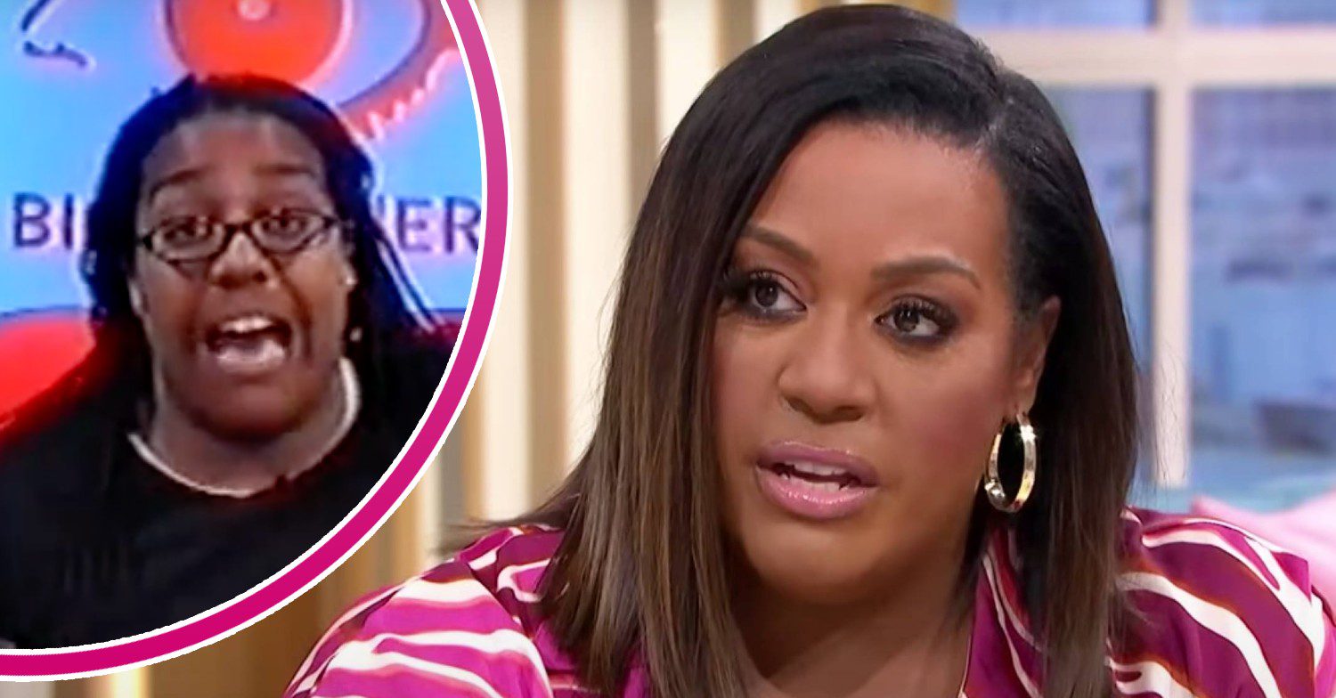 Alison Hammond is opened-mouthed on Big Brother in 2002, and shocked on This Morning in 2023
