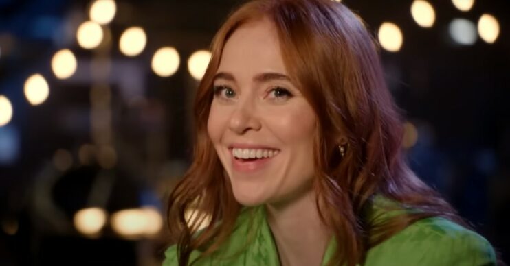 Angela Scanlon smiling while wearing a green jacket as she talks about Strictly Come Dancing 2023