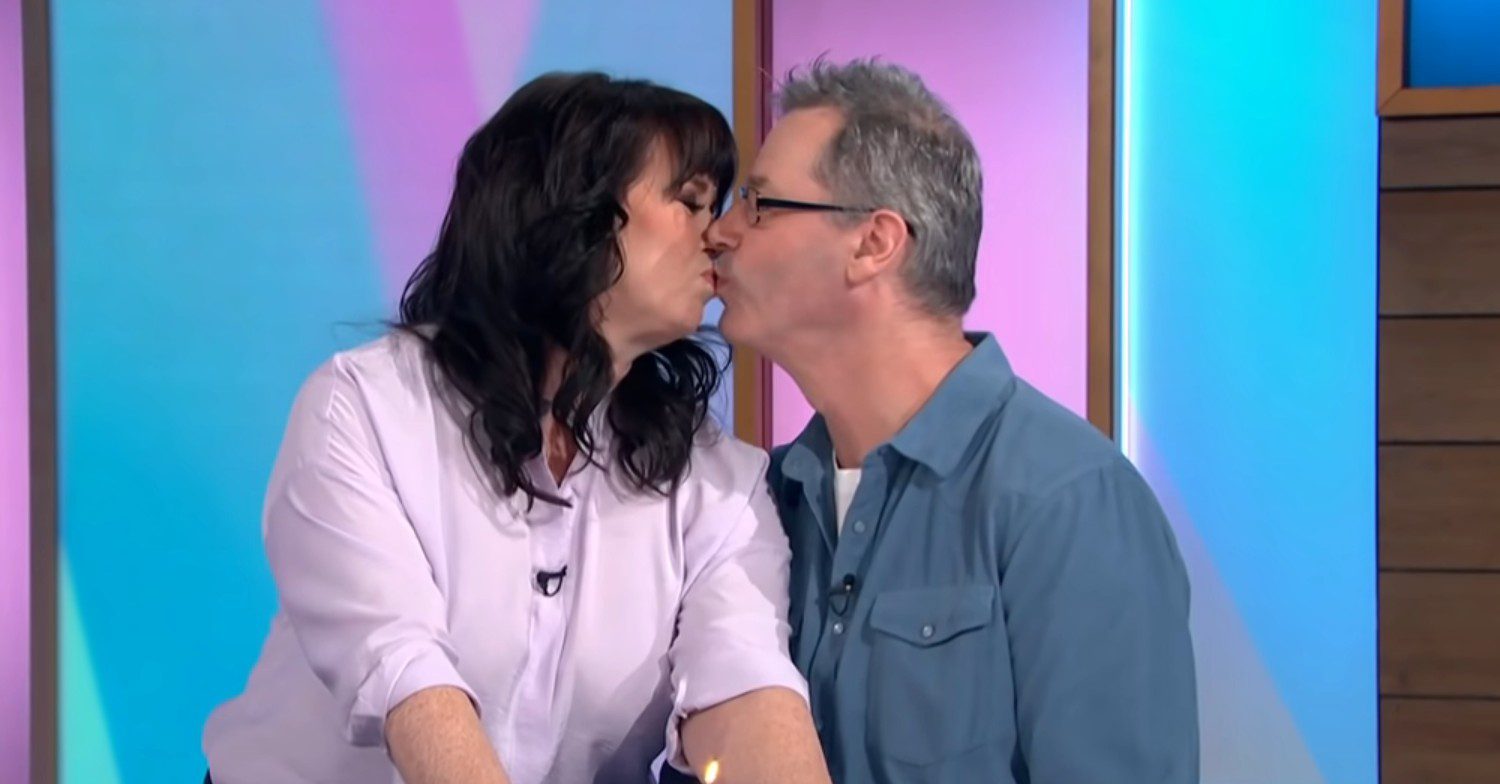 Coleen Nolan kissing her boyfriend on Loose Women