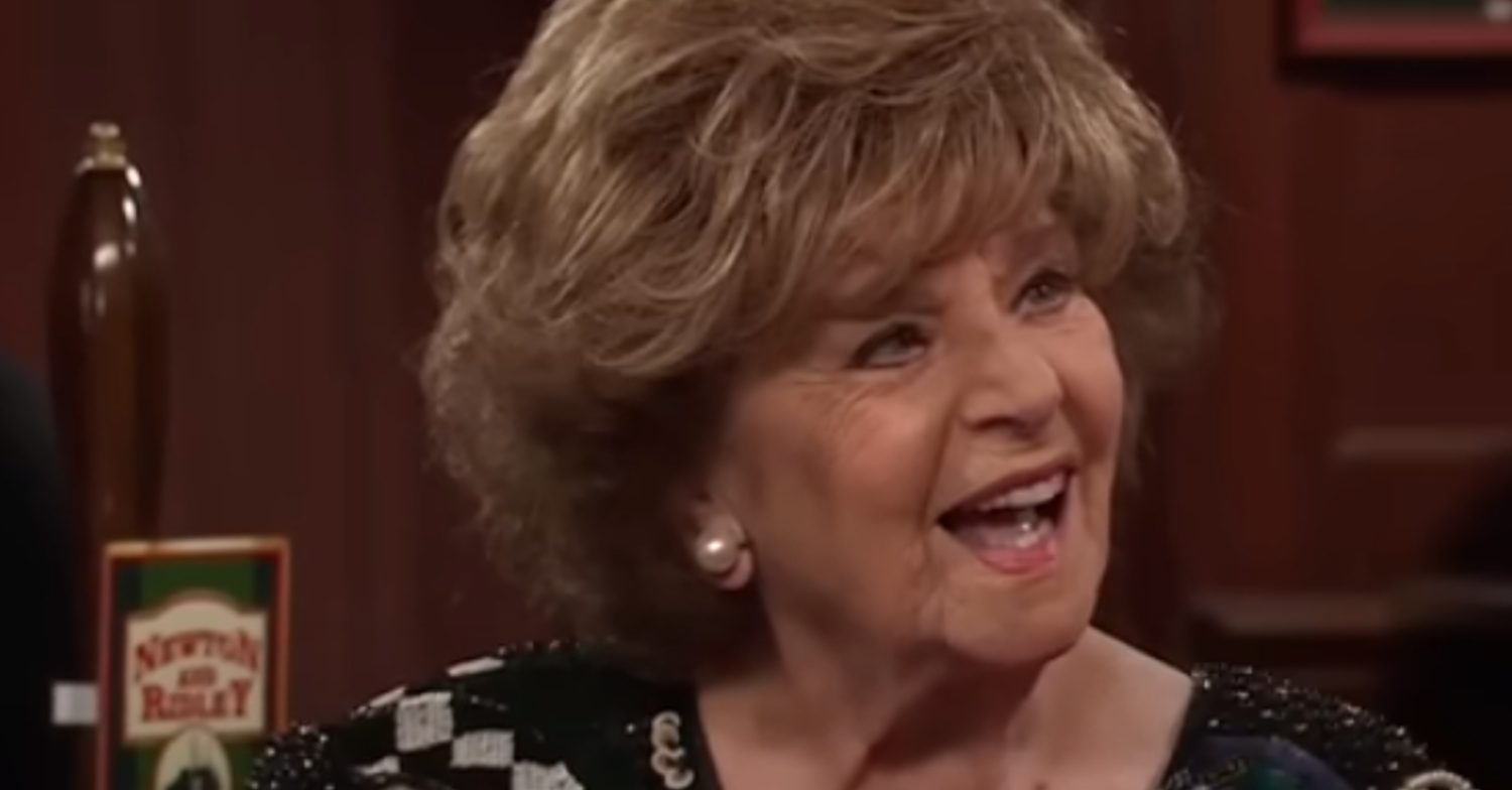 Coronation Street's Barbara Knox is smiling
