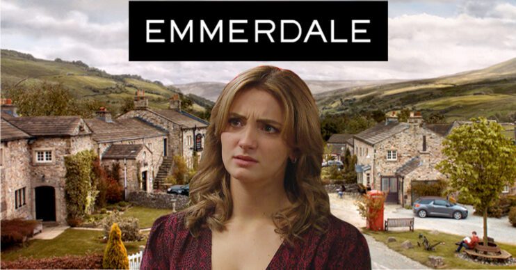Emmerdale's Gabby, the Emmerdale logo and background of the Dales