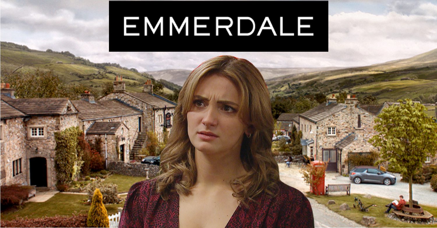 Emmerdale's Gabby, the Emmerdale logo and background of the Dales