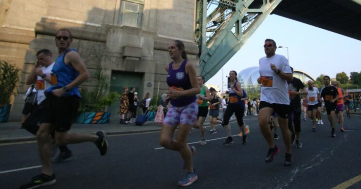 Runners in the Great North Run