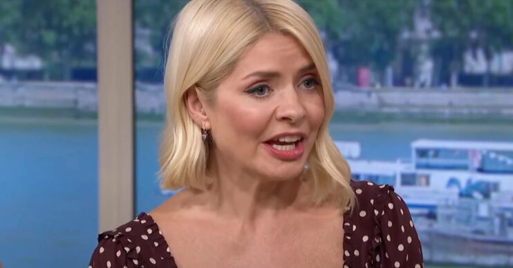 Holly Willoughby looks concerned on This Morning