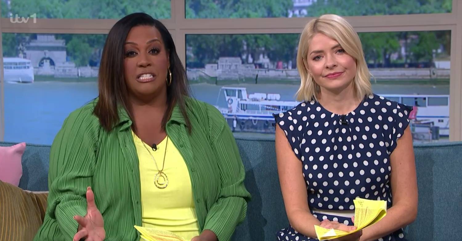 Alison Hammond sits alongside Holly Willoughby as she makes This Morning return