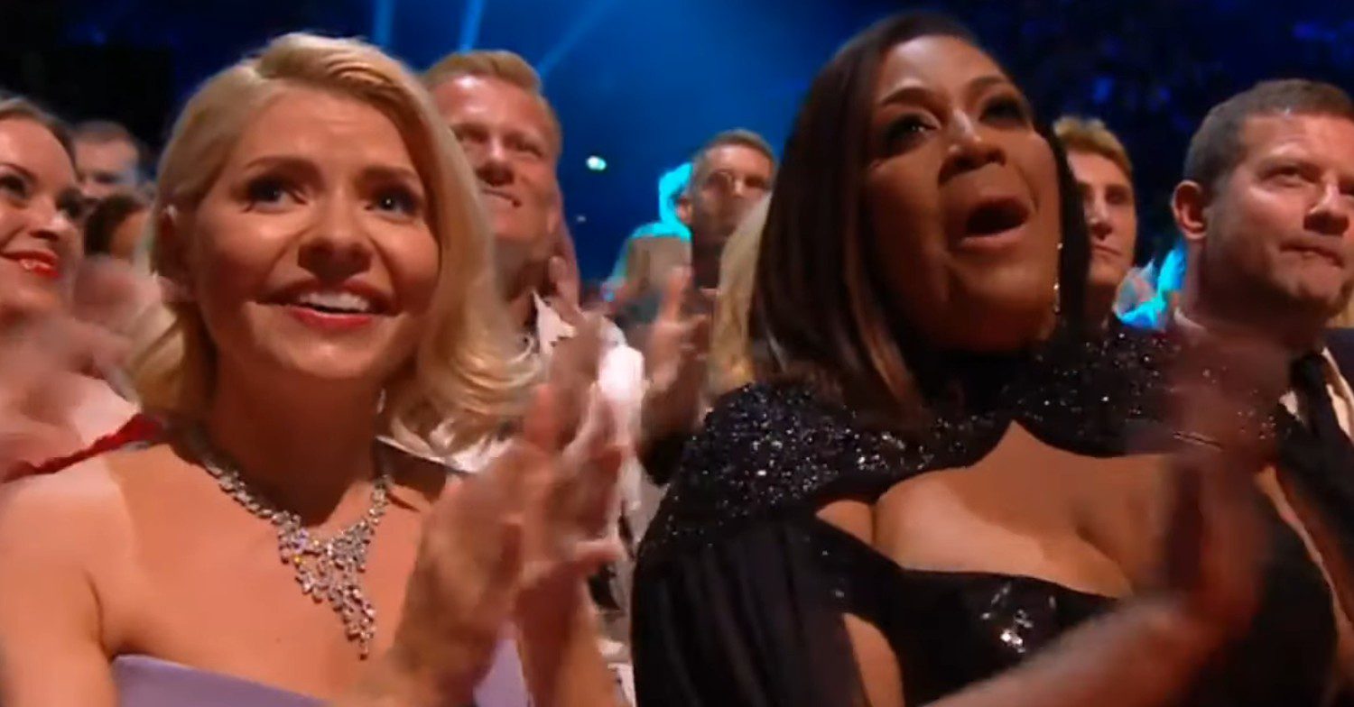 Holly Willoughby and Alison Hammond clapping at NTAs