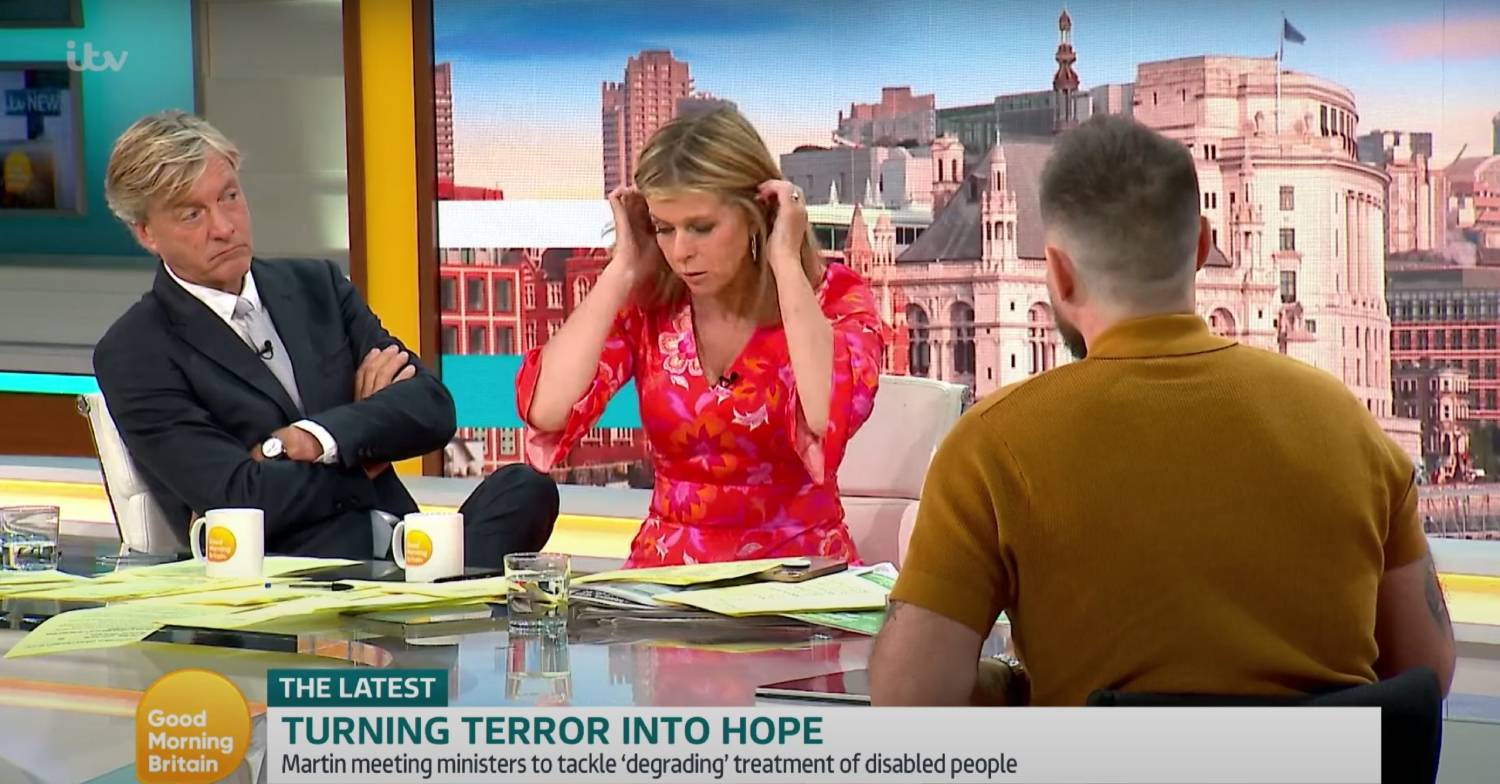 Kate Garraway arranges her hair