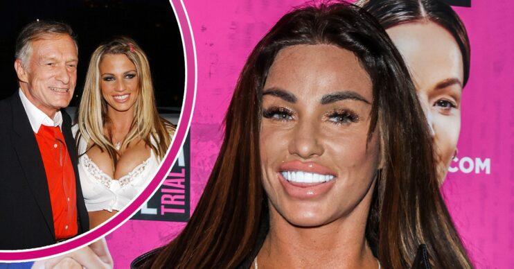 Katie Price with Hugh Hefner photo in bubble