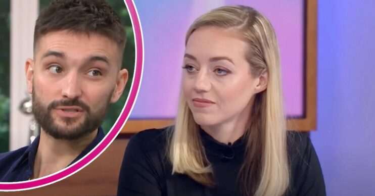 Kelsey Parker talking on ITV1, inset, late partner Tom (Credit: ITV/YouTube/Composite: ED!)
