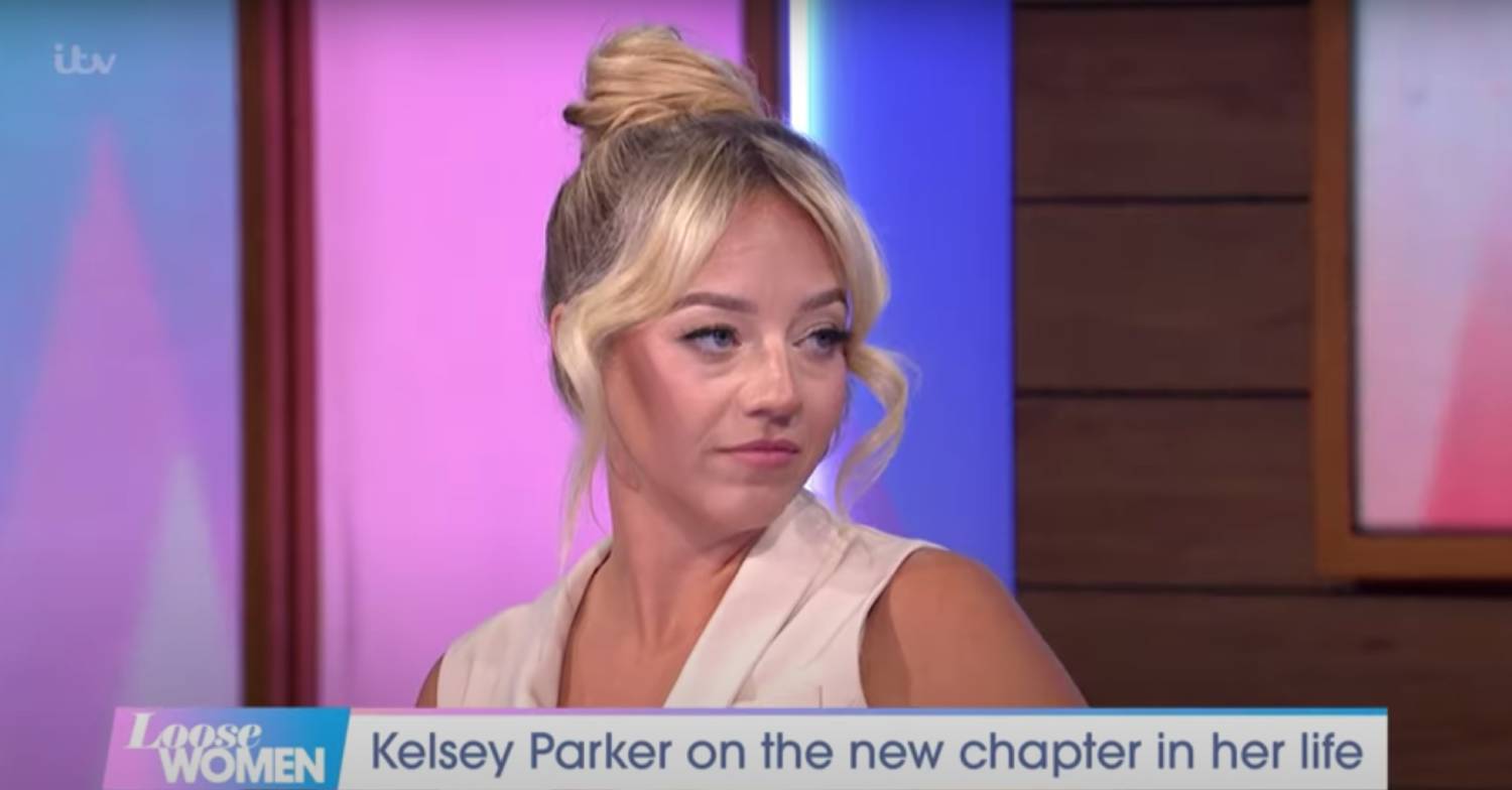 Kelsey Parker looks to her side on Loose Women today