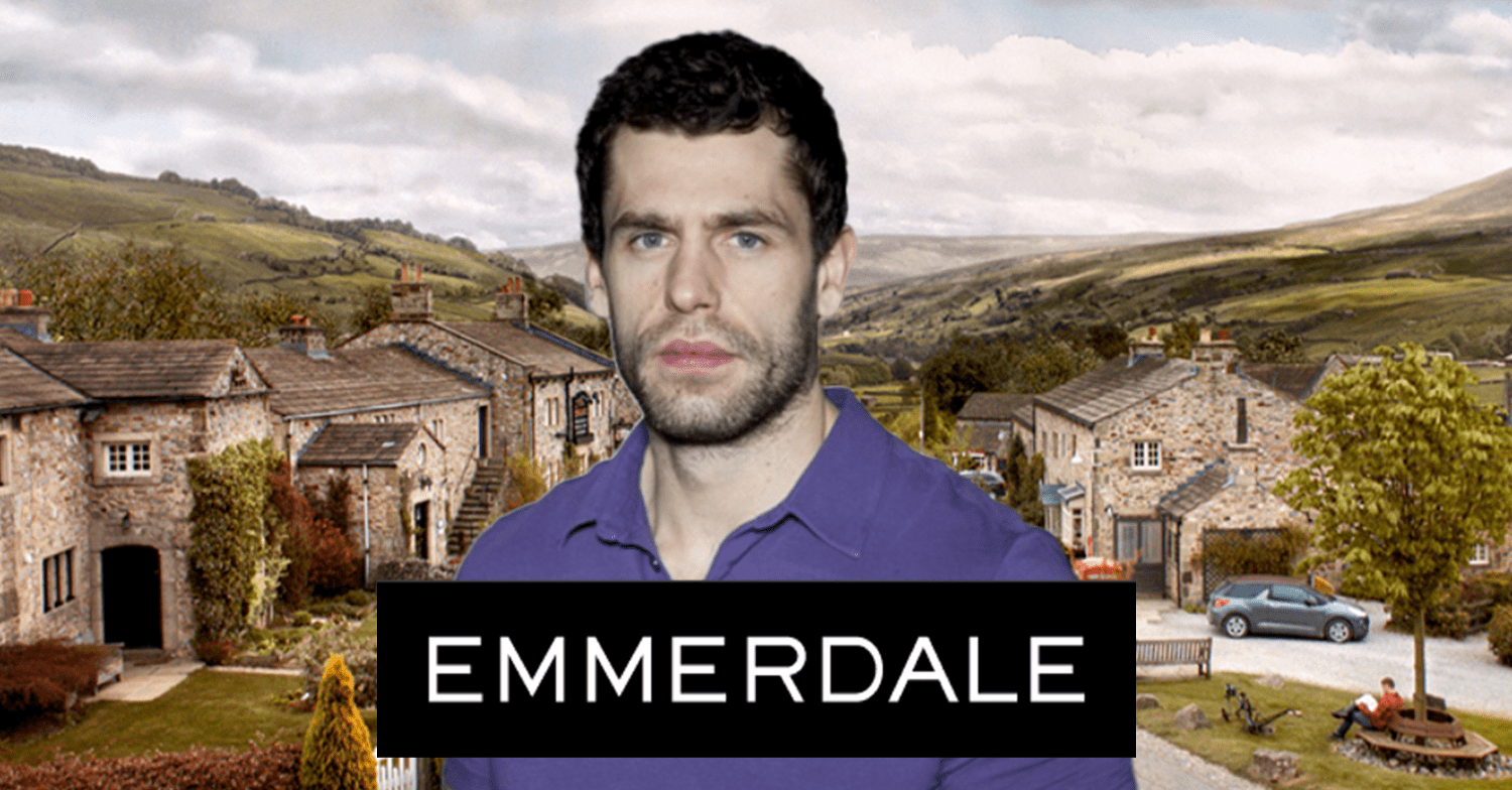Kelvin Fletcher against an Emmerdale backdrop